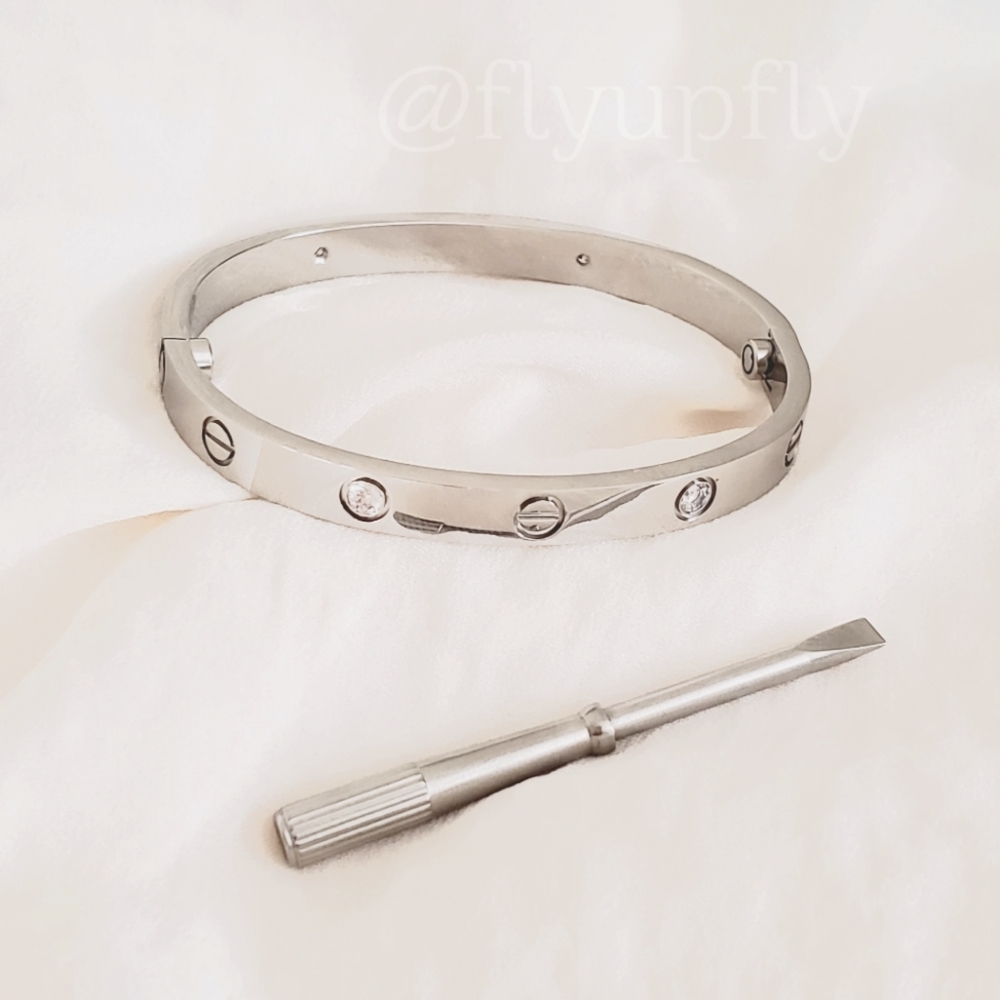 .Love Bracelet 18k Gold Silver Filled Screw